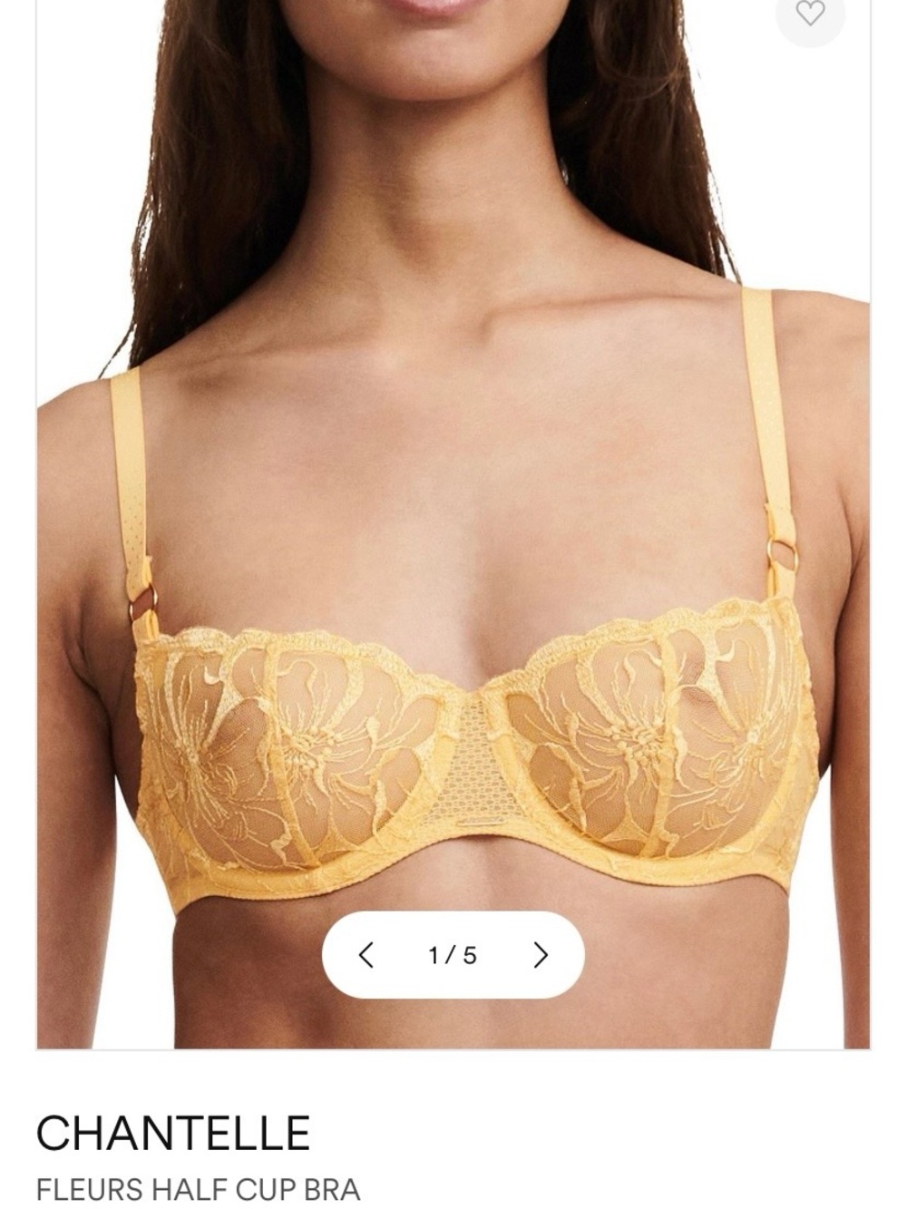 Chantelle Fleurs Lace Bra Yellow 34B